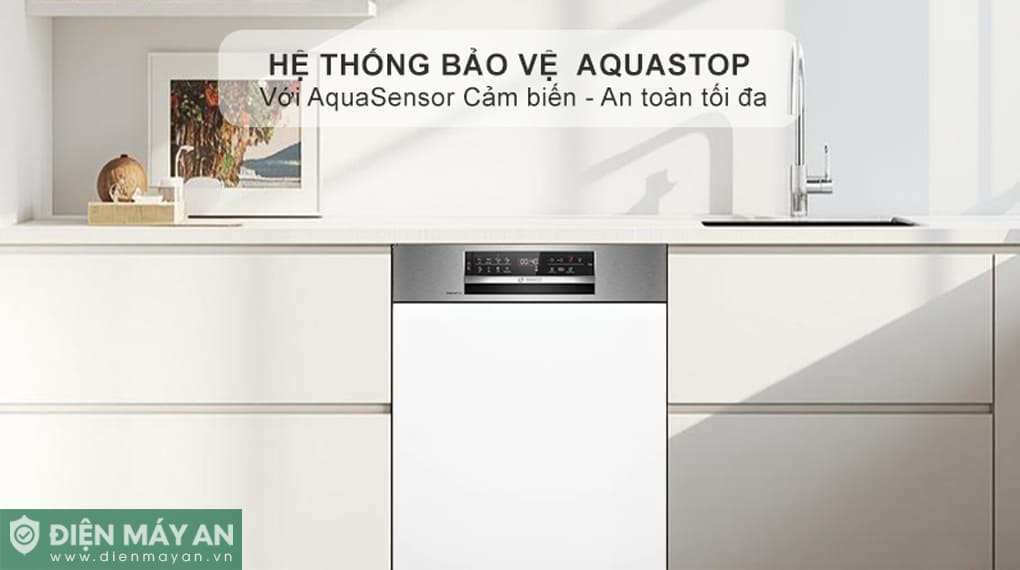 Máy rửa bát bán âm Bosch Serie 6 SMI6ECS10E